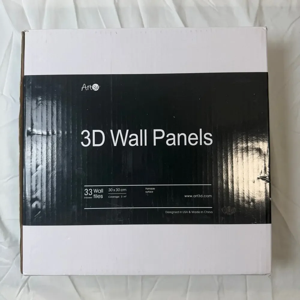 3D Textured Wall Panels - Matte White - 33 Count